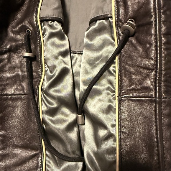 Rochester Mens Black Lambskin Leather Full Zip Jacket Size 2X Pockets Drawstring - Picture 14 of 16